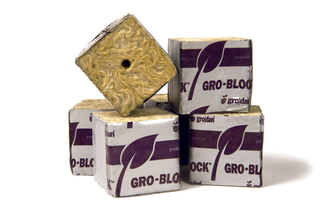 1.5 inch Grodan mini blocks stacked 