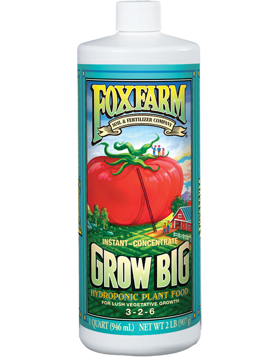 FoxFarm Grow Big Hydroponic Formula 32 ounce bottle