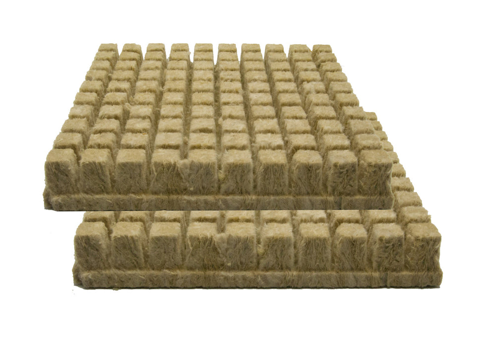 1 inch Grodan half sheets stacked 200 plugs total