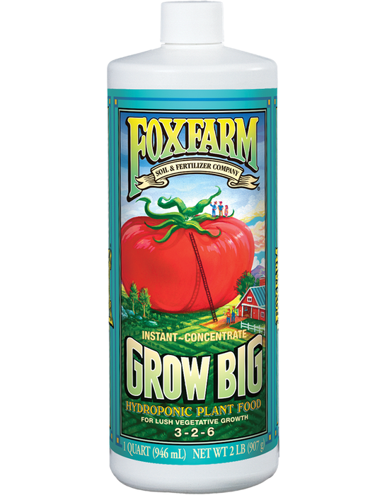 FoxFarm Grow Big Hydroponic Formula 32 ounce bottle 